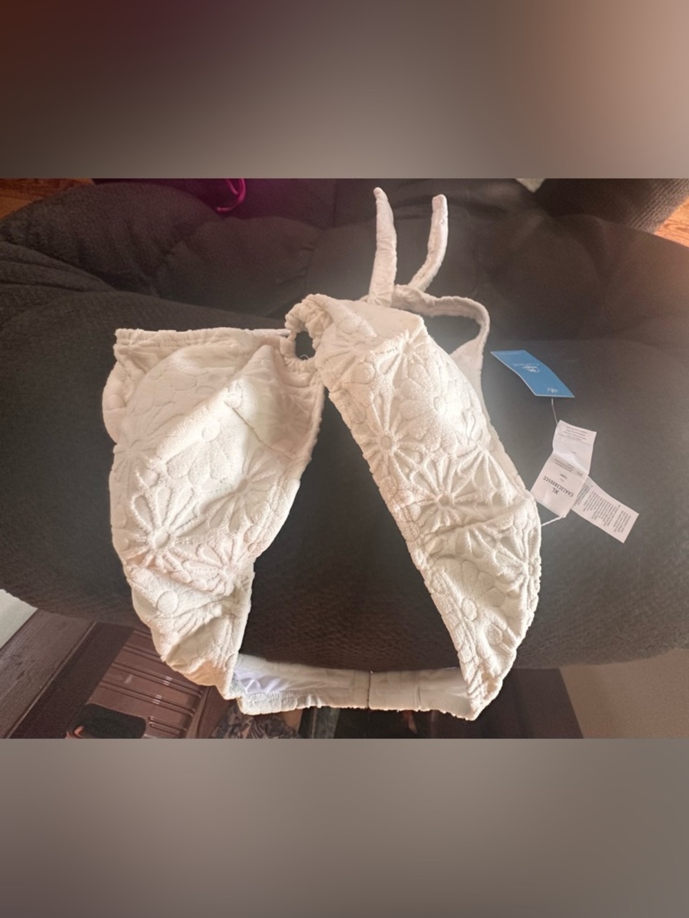 Women’s Cream Textured bikini